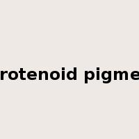 carotenoid pigment是什么意思