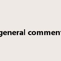 general comment是什么意思