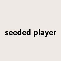 seeded player是什么意思