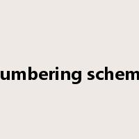 numbering scheme是什么意思