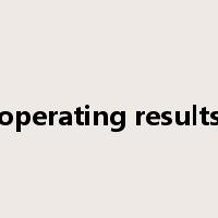 operating results是什么意思