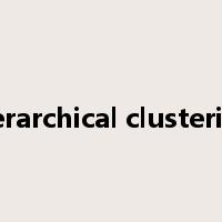 hierarchical clustering是什么意思