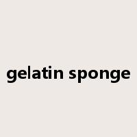 gelatin sponge是什么意思