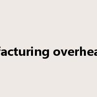 manufacturing overhead cost是什么意思