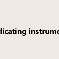 indicating instrument是什么意思