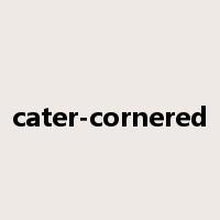 cater-cornered是什么意思