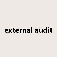 external audit是什么意思