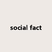 social fact是什么意思