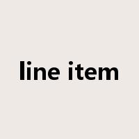 line item是什么意思