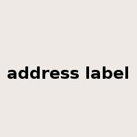 address label是什么意思