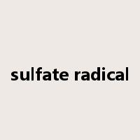 sulfate radical是什么意思