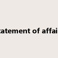 statement of affairs是什么意思
