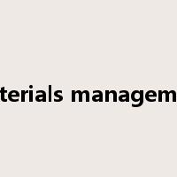 materials management是什么意思
