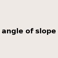 angle of slope是什么意思
