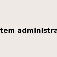 system administrator是什么意思