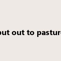 put out to pasture是什么意思