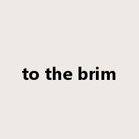to the brim是什么意思