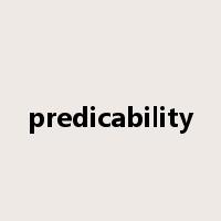 predicability是什么意思