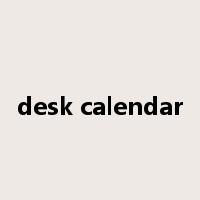 desk calendar是什么意思