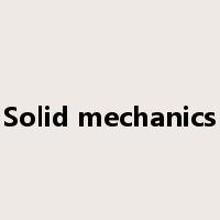 Solid mechanics是什么意思