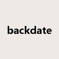 backdate是什么意思