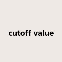 cutoff value是什么意思