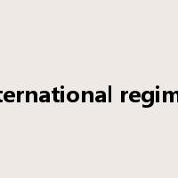 International regimes是什么意思