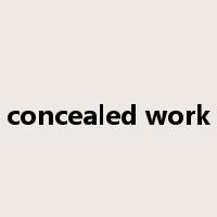 concealed work是什么意思