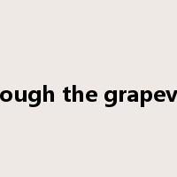 through the grapevine是什么意思