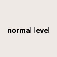 normal level是什么意思