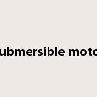 submersible motor是什么意思