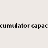 accumulator capacity是什么意思