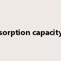 sorption capacity是什么意思