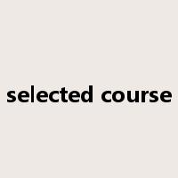 selected course是什么意思