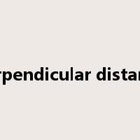 perpendicular distance是什么意思