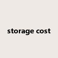 storage cost是什么意思