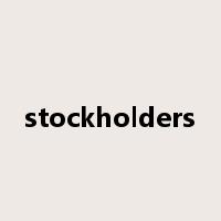 stockholders是什么意思