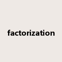 factorization是什么意思