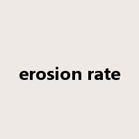 erosion rate是什么意思