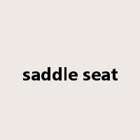 saddle seat是什么意思