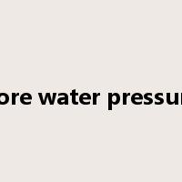 pore water pressure是什么意思