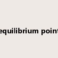 equilibrium point是什么意思