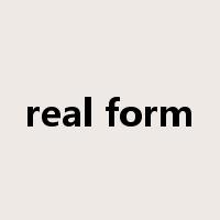 real form是什么意思