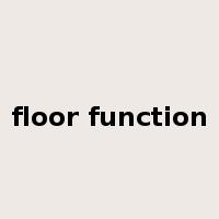floor function是什么意思