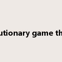 evolutionary game theory是什么意思