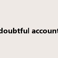 doubtful account是什么意思
