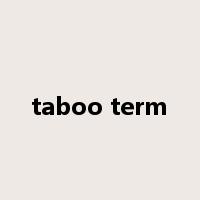 taboo term是什么意思