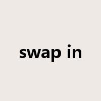 swap in是什么意思