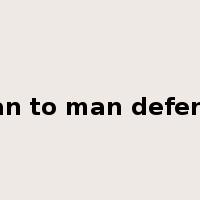 man to man defence是什么意思