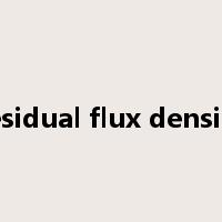 residual flux density是什么意思